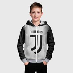 Толстовка на молнии детская FC Juventus: Silver Original, цвет: 3D-меланж — фото 2