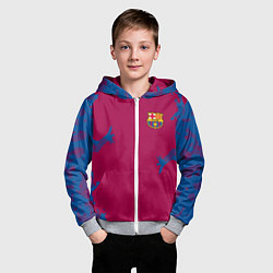 Толстовка на молнии детская FC Barcelona: Purple Original, цвет: 3D-меланж — фото 2