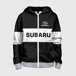 Толстовка на молнии детская Subaru: Black Sport, цвет: 3D-меланж