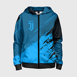 Толстовка на молнии детская FC Juventus: Blue Original, цвет: 3D-черный