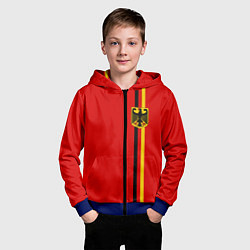 Толстовка на молнии детская Германия, цвет: 3D-синий — фото 2