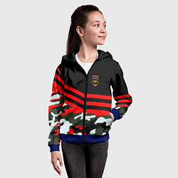 Толстовка на молнии детская Полиция: Камуфляж, цвет: 3D-синий — фото 2