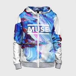 Толстовка на молнии детская MUSE: Blue Colours, цвет: 3D-меланж