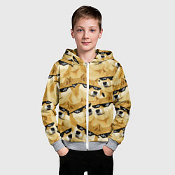 Толстовка на молнии детская Doge: Deal with it, цвет: 3D-меланж — фото 2