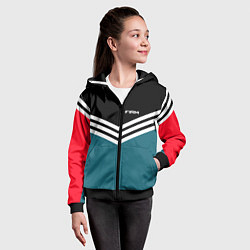 Толстовка на молнии детская Firm 90s: Arrows Style, цвет: 3D-черный — фото 2