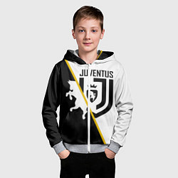 Толстовка на молнии детская FC Juventus: Football Point, цвет: 3D-меланж — фото 2