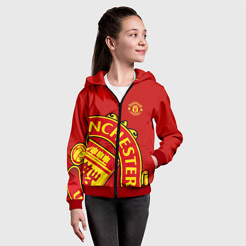 Детская толстовка на молнии FC Man United: Red Exclusive / 3D-Красный – фото 4