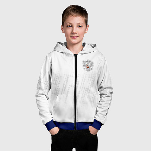 Детская толстовка на молнии Russia 2022 The Winner! / 3D-Синий – фото 3