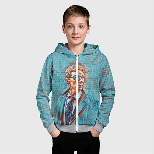 Детская толстовка на молнии Melrose Patrick / 3D-Меланж – фото 3