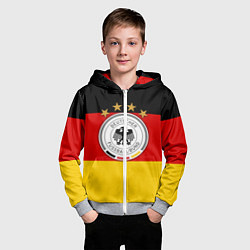 Толстовка на молнии детская Немецкий футбол, цвет: 3D-меланж — фото 2