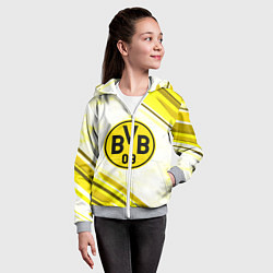 Толстовка на молнии детская Borussia, цвет: 3D-меланж — фото 2