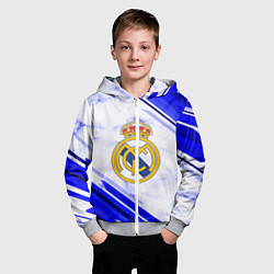 Толстовка на молнии детская Real Madrid, цвет: 3D-меланж — фото 2