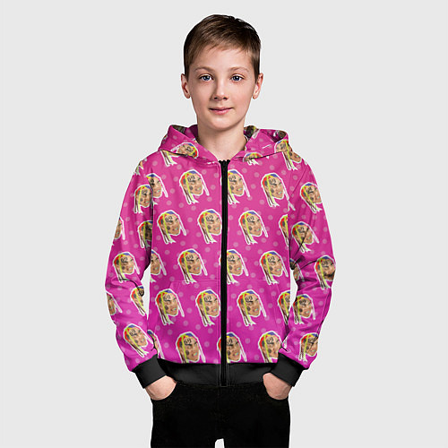 Детская толстовка на молнии 6IX9INE Pattern / 3D-Черный – фото 3