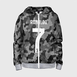 Толстовка на молнии детская Ronaldo 7: Camo Sport, цвет: 3D-меланж