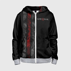 Толстовка на молнии детская God of War: Black Style, цвет: 3D-меланж