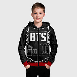 Толстовка на молнии детская BTS ARMY, цвет: 3D-красный — фото 2