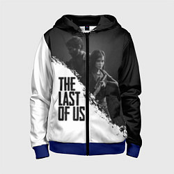 Толстовка на молнии детская The Last of Us: White & Black, цвет: 3D-синий