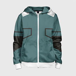 Толстовка на молнии детская MHA IZUKU MIDORIYA, цвет: 3D-белый