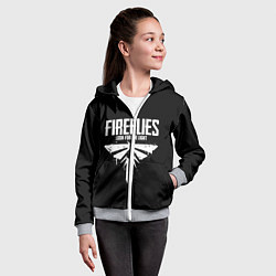 Толстовка на молнии детская Fireflies: White Logo, цвет: 3D-меланж — фото 2