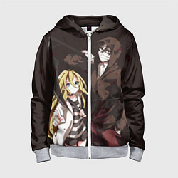 Толстовка на молнии детская Angels of Death, цвет: 3D-меланж