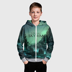 Толстовка на молнии детская SKYRIM, цвет: 3D-меланж — фото 2