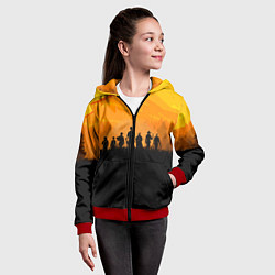 Толстовка на молнии детская Red Dead Redemption: Orange Sun, цвет: 3D-красный — фото 2