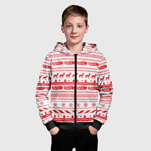 Детская толстовка на молнии Clash of Clans: NY Pattern / 3D-Черный – фото 3