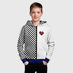 Толстовка на молнии детская ФРЕНДЗОНА: Шахматы, цвет: 3D-синий — фото 2