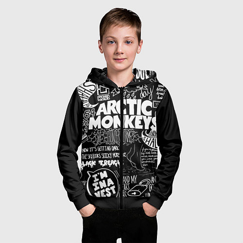 Детская толстовка на молнии Arctic Monkeys: I'm in a Vest / 3D-Черный – фото 3