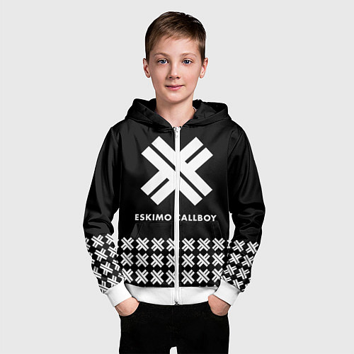 Детская толстовка на молнии Eskimo Callboy: Cross / 3D-Белый – фото 3