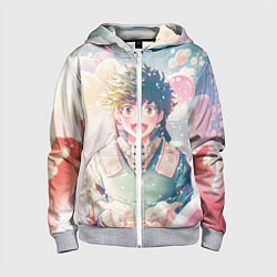 Толстовка на молнии детская Пузыри, цвет: 3D-меланж