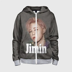 Толстовка на молнии детская BTS Jimin, цвет: 3D-меланж