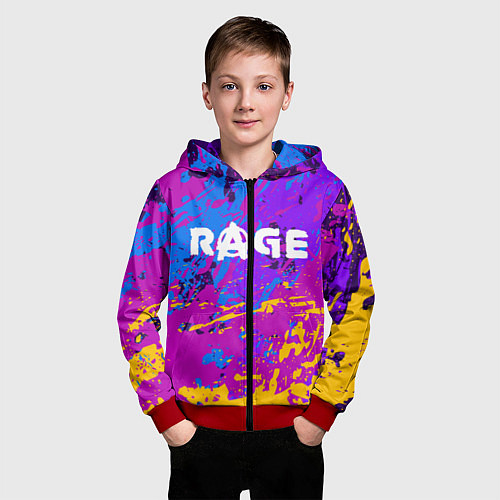 Детская толстовка на молнии RAGE 2 / 3D-Красный – фото 3