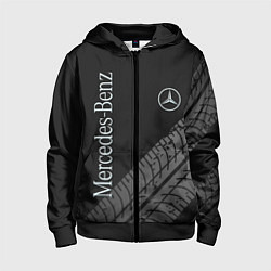 Толстовка на молнии детская Mercedes AMG: Street Style, цвет: 3D-черный