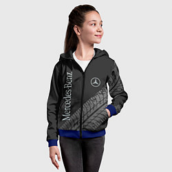 Толстовка на молнии детская Mercedes AMG: Street Style, цвет: 3D-синий — фото 2