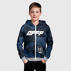 Толстовка на молнии детская Off-White, цвет: 3D-меланж — фото 2