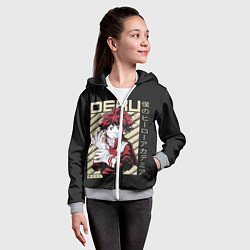 Толстовка на молнии детская Deku - My Hero Academia, цвет: 3D-меланж — фото 2