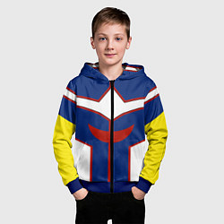 Толстовка на молнии детская ALL MIGHT MY HERO ACADEMIA MHA МОЯ ГЕРОЙСКАЯ АКАДЕ, цвет: 3D-синий — фото 2