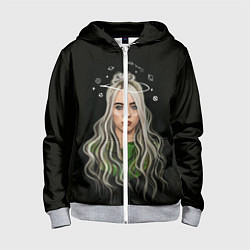 Толстовка на молнии детская BILLIE EILISH, цвет: 3D-меланж