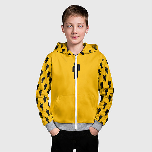 Детская толстовка на молнии BILLIE EILISH / 3D-Меланж – фото 3