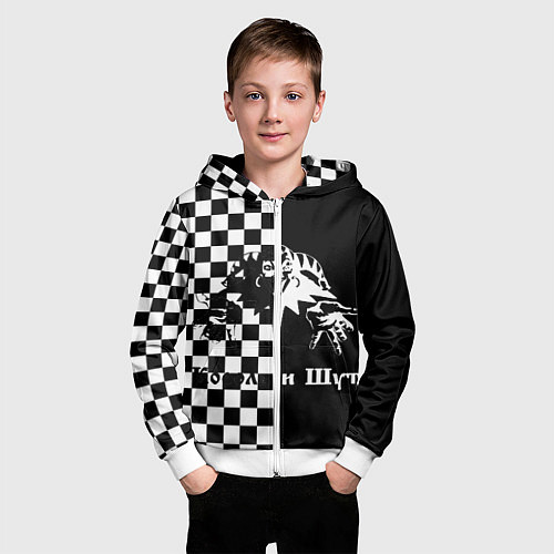 Детская толстовка на молнии Король и Шут / 3D-Белый – фото 3