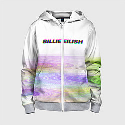 Толстовка на молнии детская BILLIE EILISH: White Glitch, цвет: 3D-меланж