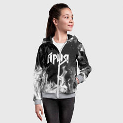 Толстовка на молнии детская АРИЯ, цвет: 3D-меланж — фото 2