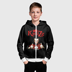 Толстовка на молнии детская Князь, цвет: 3D-белый — фото 2