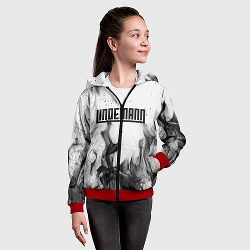 Детская толстовка на молнии LINDEMANN: Black Fire / 3D-Красный – фото 4