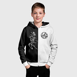 Толстовка на молнии детская Stray Kids, цвет: 3D-белый — фото 2