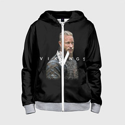 Толстовка на молнии детская Vikings, цвет: 3D-меланж