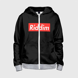 Толстовка на молнии детская Riddim, цвет: 3D-меланж