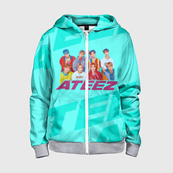 Толстовка на молнии детская Ateez, цвет: 3D-меланж
