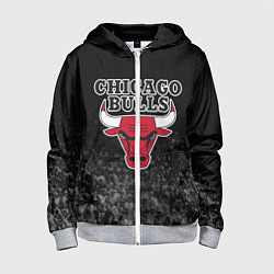 Толстовка на молнии детская CHICAGO BULLS, цвет: 3D-меланж